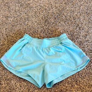 Light Blue lululemon hotty hot shorts